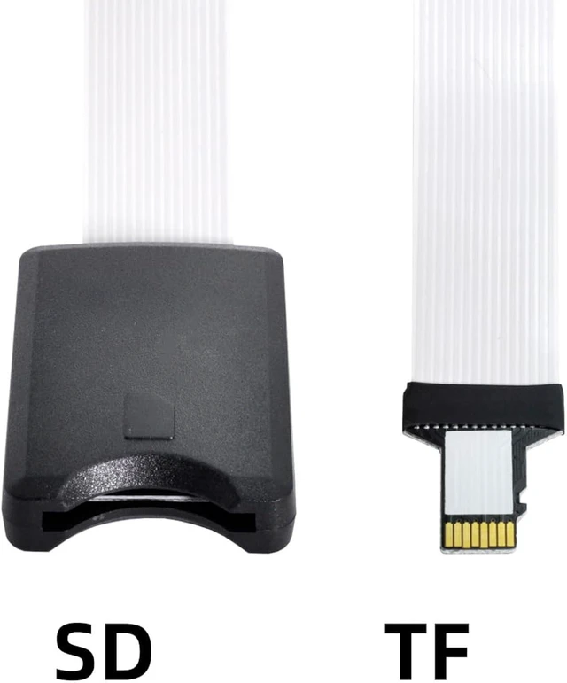 Alt view image 4 of 7 - cablecc Micro-SD TF Memory Card Kit Male to SD Female Extension Soft Flat FPC Cable Extender 25cm