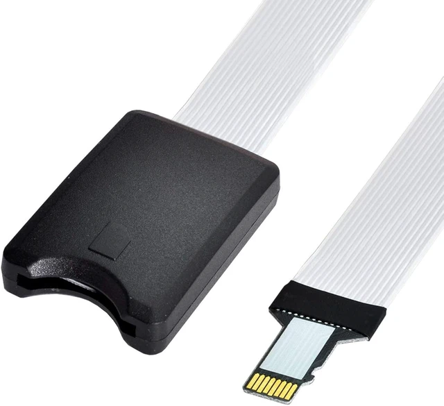 Alt view image 6 of 7 - cablecc Micro-SD TF Memory Card Kit Male to SD Female Extension Soft Flat FPC Cable Extender 25cm