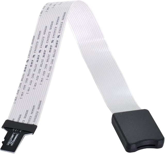 Alt view image 7 of 7 - cablecc Micro-SD TF Memory Card Kit Male to SD Female Extension Soft Flat FPC Cable Extender 25cm