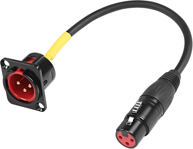 Main image of XMSJSIY D-Type XLR Male Panel Mount to Female Connector Pass Through Cable