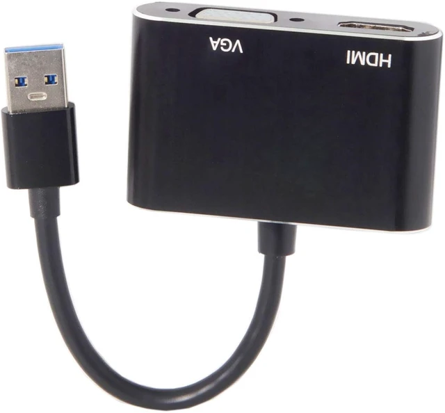 Alt view image 2 of 7 - chenyang USB 3.0 2.0 to HDMI VGA HDTV Adapter Cable External Graphics Card for Windows Laptop
