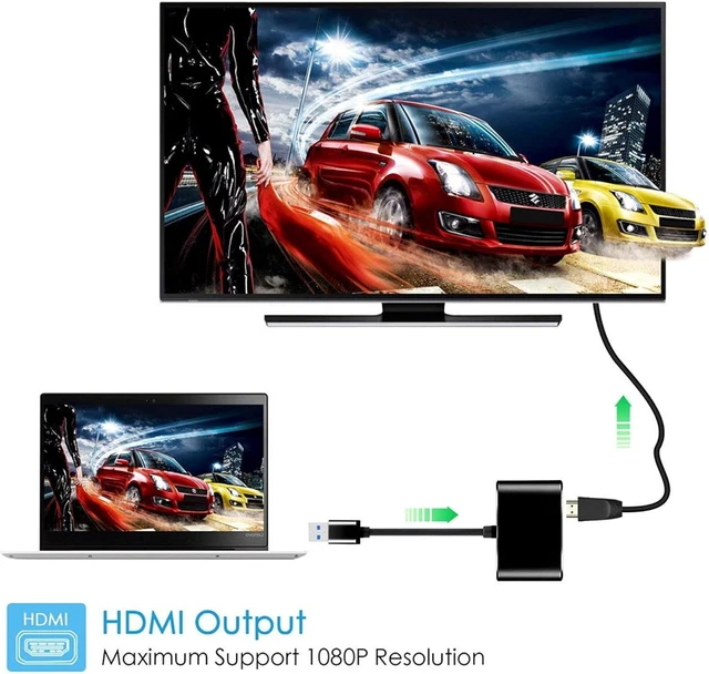 Alt view image 5 of 7 - chenyang USB 3.0 2.0 to HDMI VGA HDTV Adapter Cable External Graphics Card for Windows Laptop