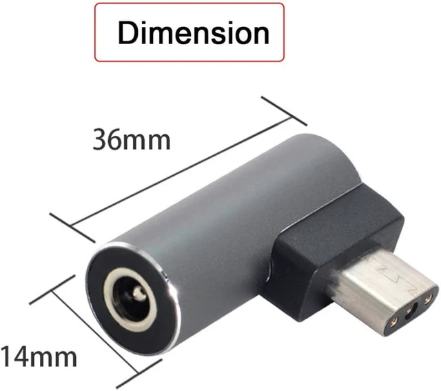 Alt view image 2 of 7 - chenyang 5.5 * 2.5mm DC Jack Input to 3Pin Power Plug Adapter Compatible for Laptop Blade Pro 17 and Blade 15 Model Support 230W/160W Charge Adapter