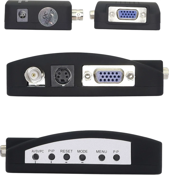 Alt view image 2 of 7 - XMSJSIY BNC to VGA Video Converter, S-Video Input to VGA Output, Supports PAL/NTSC, Easy to Install and Operate