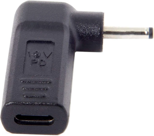 Alt view image 2 of 7 - cablecc USB 3.1 Type C USB-C to DC 20V 3.0x1.1mm Adapter PD Emulator Trigger 90 Degree Angled
