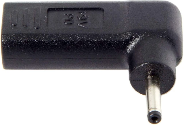 Alt view image 3 of 7 - cablecc USB 3.1 Type C USB-C to DC 20V 3.0x1.1mm Adapter PD Emulator Trigger 90 Degree Angled