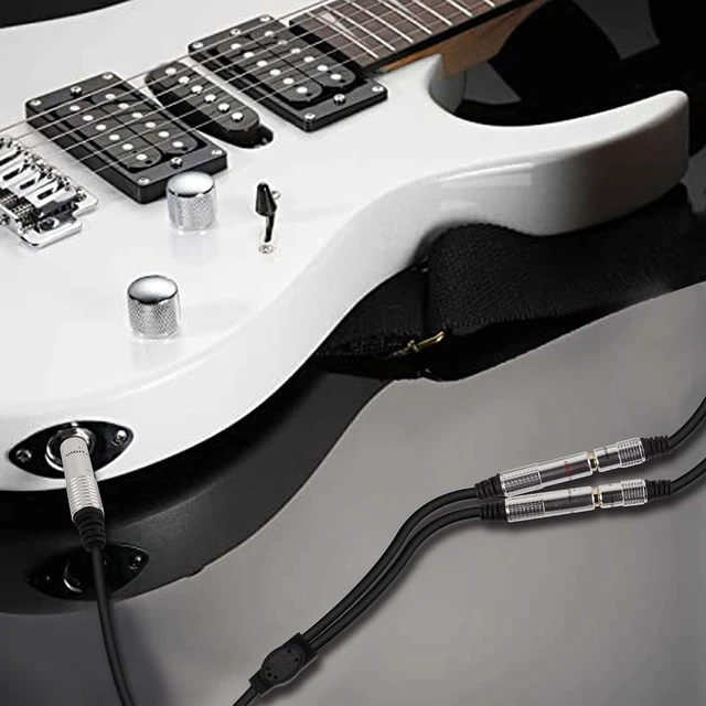 Alt view image 7 of 7 - XMSJSIY 6.35mm 1/4TRS Headphone Splitter Cable1/4 inch TRS Female to Dual