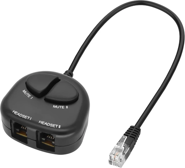 Main image of XMSJSIY RJ9 Telephone Training Adapter Headset Splitter- (2 Mute)