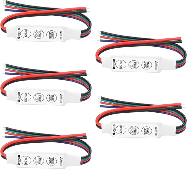 Main image of XMSJSIY Mini Led RGB Controller 3Key Led Strip Light Brightness Dimmer-5PCS