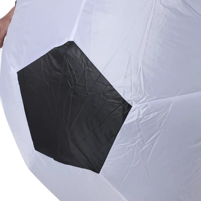 Alt view image 7 of 7 - LICAEVEY Inflatable Soccer Costume for Adults, Blow Up Football Ball Outfit with Air Blower, Funny Role Play Dress for Carnival Party, New Year Celebration, Family Photo Shoots