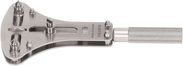 Alt view image 4 of 7 - LICAEVEY Watch Opener, 3-Point Claw Stainless Steel Universal Wrench for Battery Screw Removal, Adjustable Thumb Wheel Fits 17-53mm Cases, Watch Repair Tool for Home DIY Hobbyist