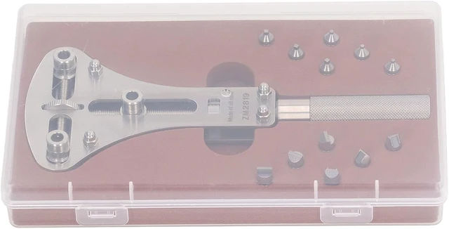 Alt view image 5 of 7 - LICAEVEY Watch Opener, 3-Point Claw Stainless Steel Universal Wrench for Battery Screw Removal, Adjustable Thumb Wheel Fits 17-53mm Cases, Watch Repair Tool for Home DIY Hobbyist