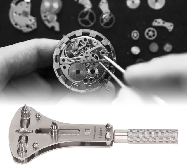 Alt view image 3 of 7 - LICAEVEY Watch Opener, 3-Point Claw Stainless Steel Universal Wrench for Battery Screw Removal, Adjustable Thumb Wheel Fits 17-53mm Cases, Watch Repair Tool for Home DIY Hobbyist