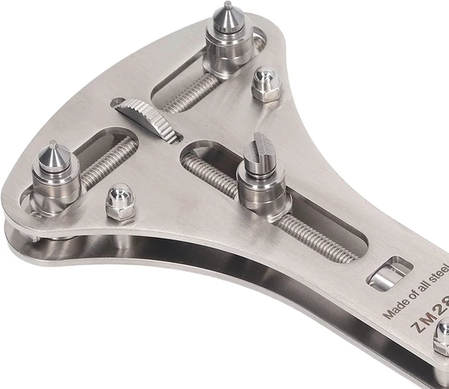 Alt view image 7 of 7 - LICAEVEY Watch Opener, 3-Point Claw Stainless Steel Universal Wrench for Battery Screw Removal, Adjustable Thumb Wheel Fits 17-53mm Cases, Watch Repair Tool for Home DIY Hobbyist