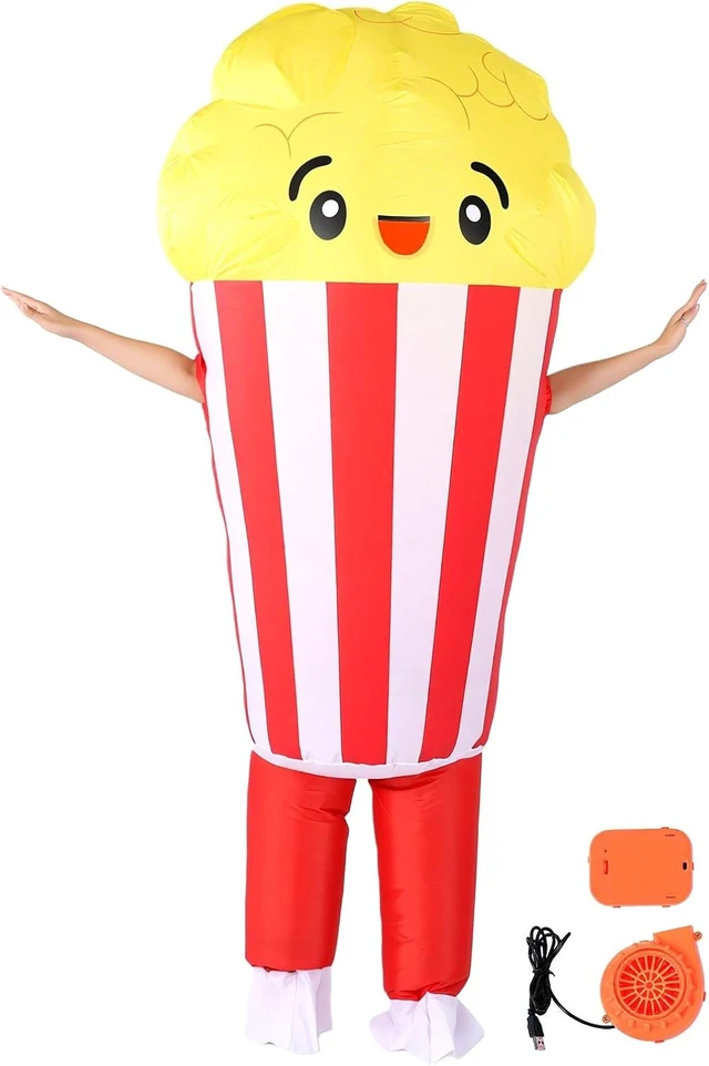 Alt view image 5 of 7 - LICAEVEY Popcorn Inflatable Costume with Fan