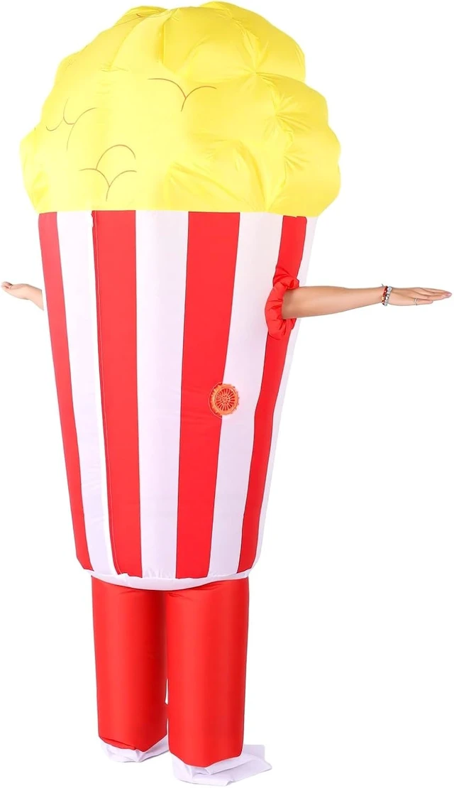 Alt view image 2 of 7 - LICAEVEY Popcorn Inflatable Costume with Fan