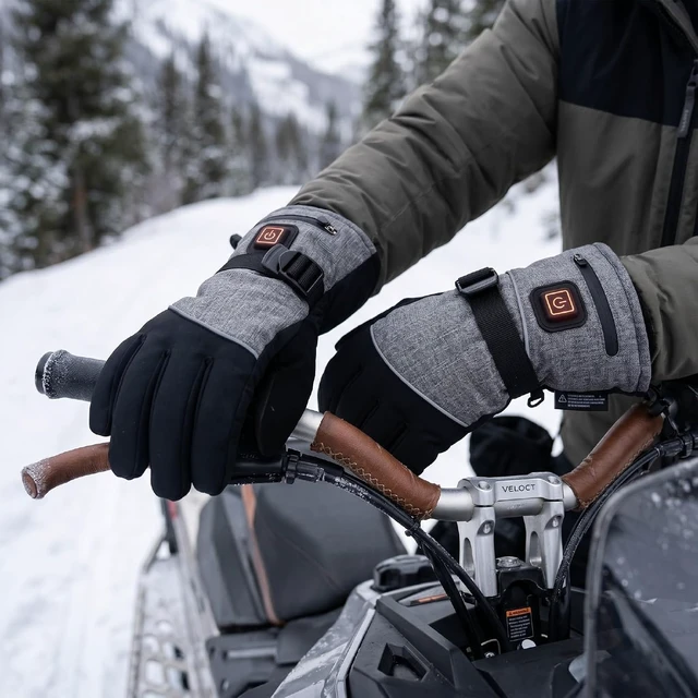 Alt view image 4 of 7 - LICAEVEY Rechargeable Heated Gloves 5000mAh Battery, 3 Heat Levels Touchscreen, Water Proof Electric Gloves for Men Women Skiing Hiking Camping Winter Work, Unisex Thermal Cold Weather