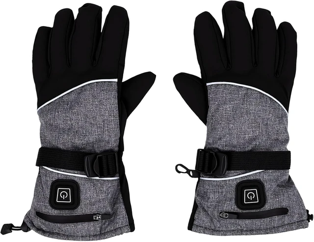 Alt view image 6 of 7 - LICAEVEY Rechargeable Heated Gloves 5000mAh Battery, 3 Heat Levels Touchscreen, Water Proof Electric Gloves for Men Women Skiing Hiking Camping Winter Work, Unisex Thermal Cold Weather