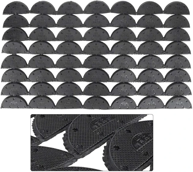 Main image of LICAEVEY Shoe Repairing Accessories, Heel Repair Pads with Wear Rubber Heel Savers for Heels, Anti Slip Toe Plates for Men Women, 56 Pcs Cuttable Taps for Boots Sneakers Flats