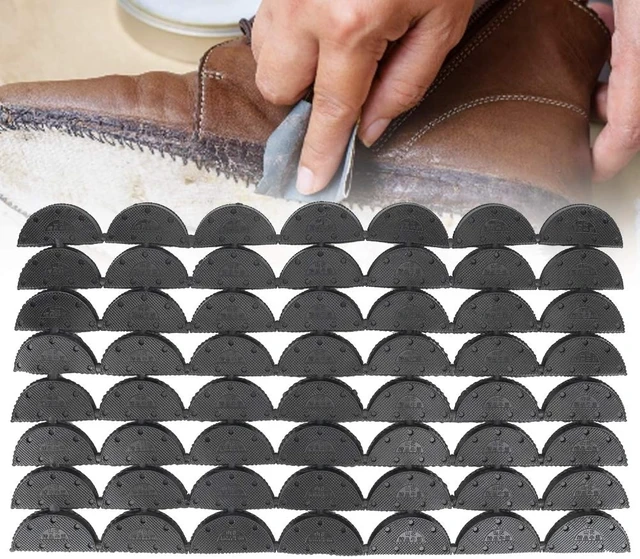 Alt view image 3 of 7 - LICAEVEY Shoe Repairing Accessories, Heel Repair Pads with Wear Rubber Heel Savers for Heels, Anti Slip Toe Plates for Men Women, 56 Pcs Cuttable Taps for Boots Sneakers Flats
