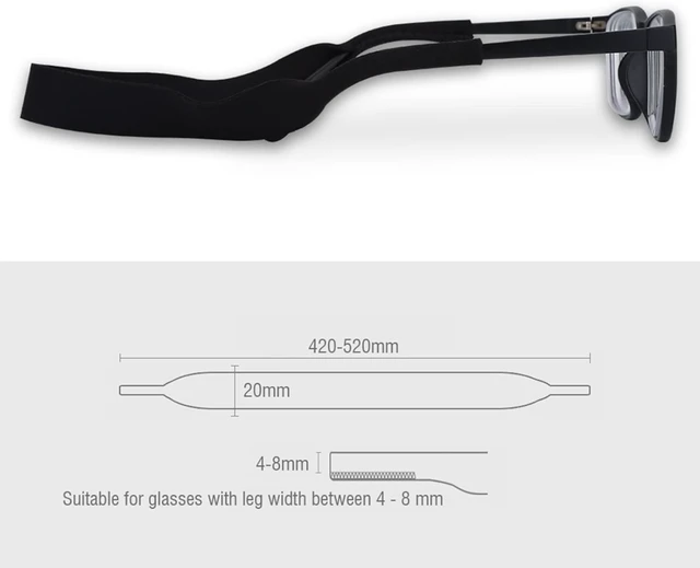 Alt view image 2 of 7 - LICAEVEY 5pcs Sports Glasses Elastic Neck Strap Retainer Cord Chain Holder Lanyard Eyeglasses