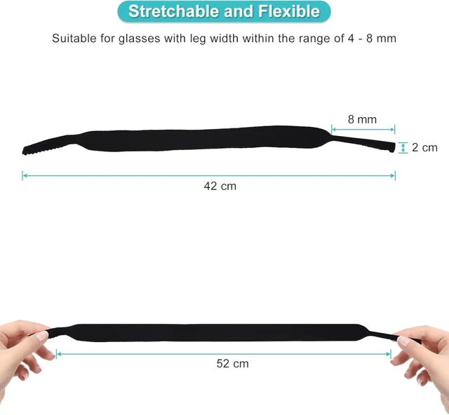 Alt view image 7 of 7 - LICAEVEY 5pcs Sports Glasses Elastic Neck Strap Retainer Cord Chain Holder Lanyard Eyeglasses