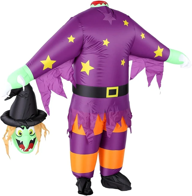 Main image of LICAEVEY Blow Up Witch Costume with Battery Blower, Inflatable