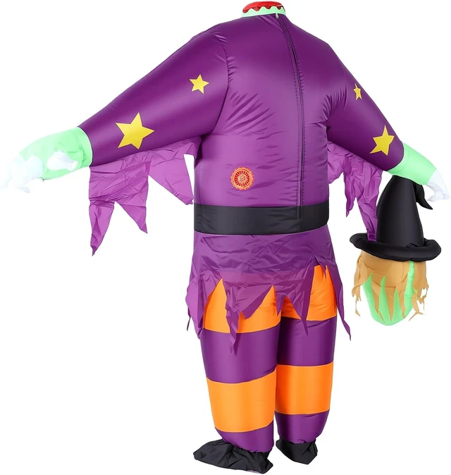 Alt view image 3 of 7 - LICAEVEY Blow Up Witch Costume with Battery Blower, Inflatable
