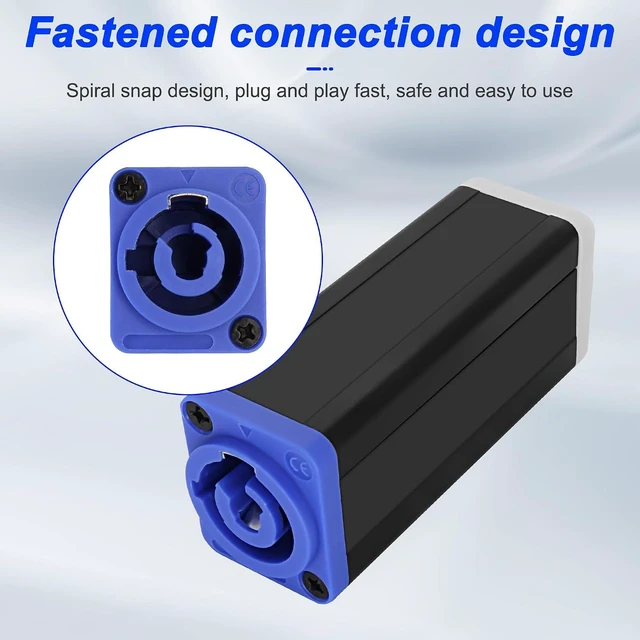Alt view image 3 of 7 - XMSJSIY Powercon Input to Powercon Output Connector 3 Pin 20A 250V -2 Pcs