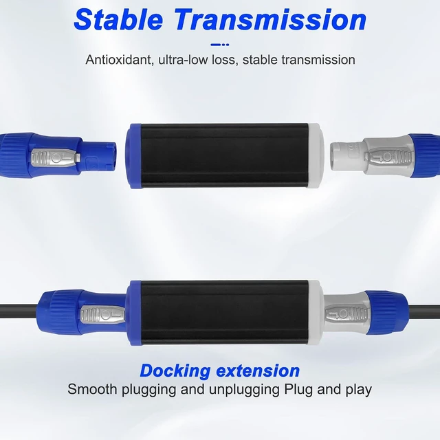 Alt view image 5 of 7 - XMSJSIY Powercon Input to Powercon Output Connector 3 Pin 20A 250V -2 Pcs