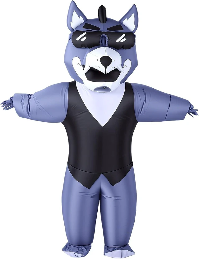 Alt view image 4 of 7 - LICAEVEY Inflatable Wolf Costume for Adults, Funny Blow Up Costume with Sunglasses, 3D Wolf Head Inflatable Party for Halloween Cosplay Stage Performance, One Size Fits