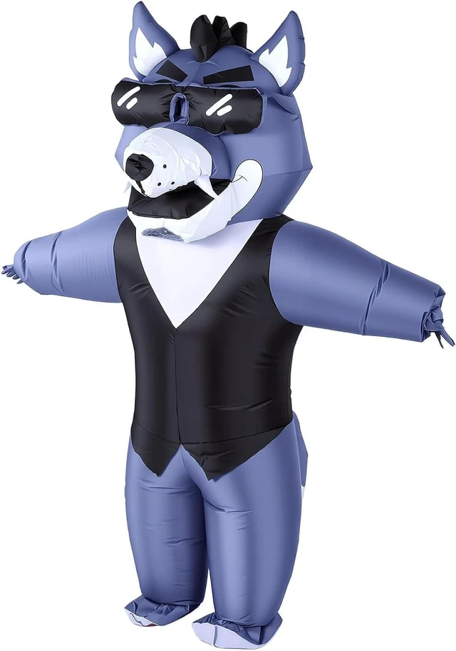 Alt view image 5 of 7 - LICAEVEY Inflatable Wolf Costume for Adults, Funny Blow Up Costume with Sunglasses, 3D Wolf Head Inflatable Party for Halloween Cosplay Stage Performance, One Size Fits