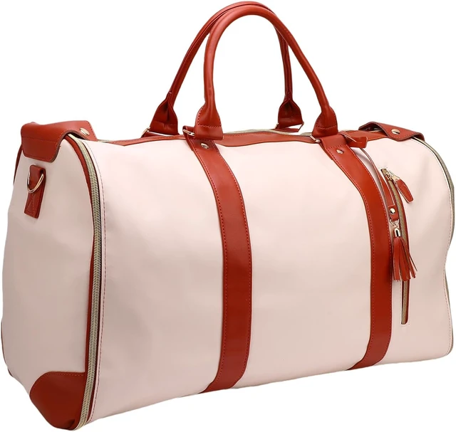 Alt view image 2 of 7 - LICAEVEY Large Capacity Travel Bag, Clothes Storage with Detachable Telescopic Handle & Foldable Design (Beige)