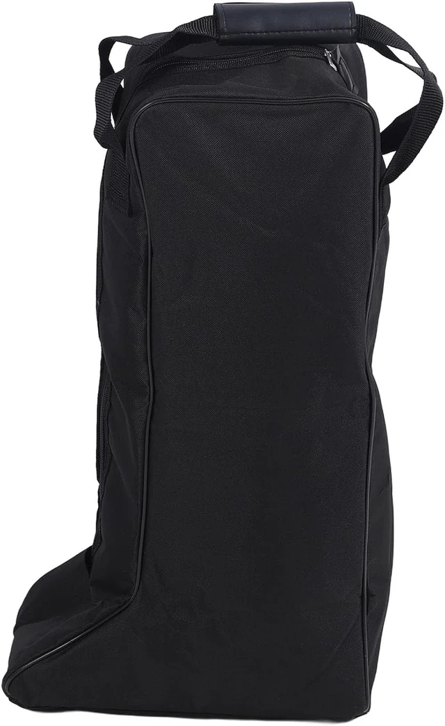 Alt view image 4 of 7 - LICAEVEY Ox Cloth & Leather Boot Bag with Sturdy Handle, Portable Storage for Cowboy & Snow Boots, Zippered