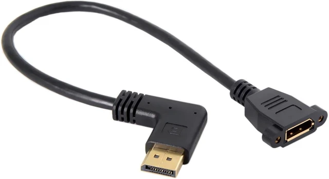 Alt view image 2 of 7 - chenyang 4K DP 1.2 Extension Cable DisplayPort Male to Female 90 Degree Left Angled Extension Cable 4K 60hz
