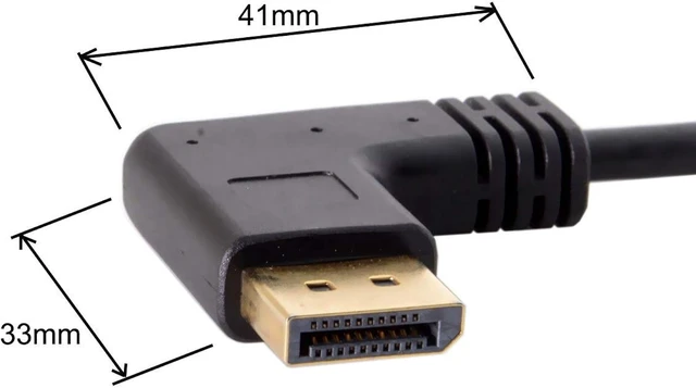 Alt view image 6 of 7 - chenyang 4K DP 1.2 Extension Cable DisplayPort Male to Female 90 Degree Left Angled Extension Cable 4K 60hz
