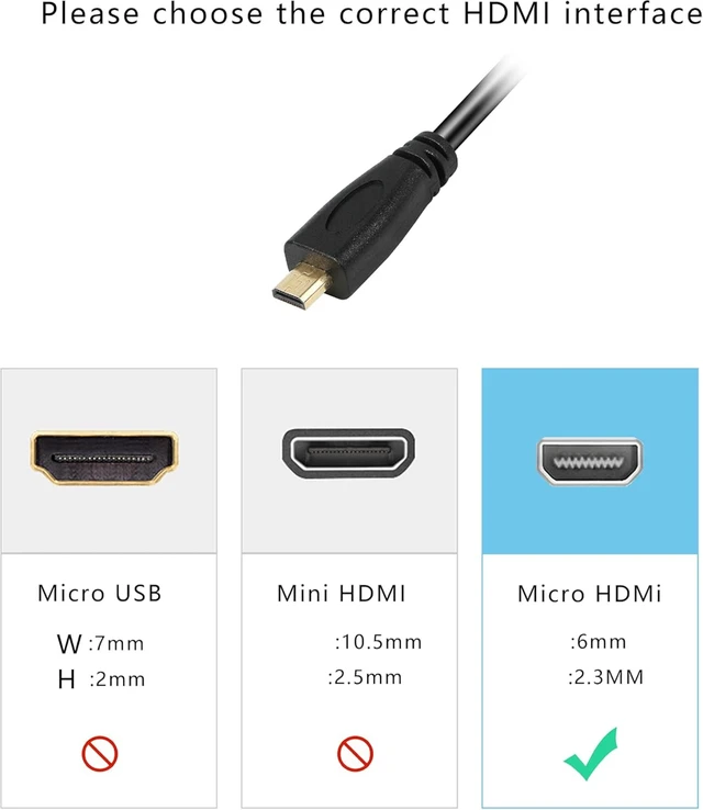 Alt view image 3 of 7 - XMSJSIY Micro HDMI to DVI Adpter Cable, Micro HDMI Male to DVI24+1 DVI-D