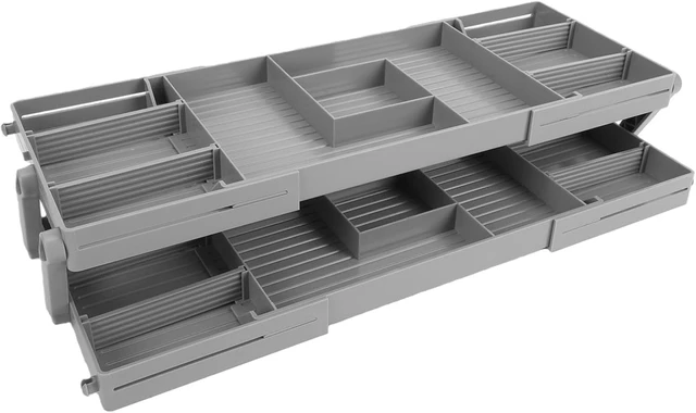 Alt view image 5 of 7 - LICAEVEY 2 Tier Jewelry Drawer Organizer Foldable Expandable