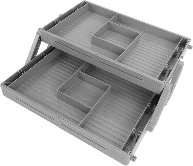Alt view image 7 of 7 - LICAEVEY 2 Tier Jewelry Drawer Organizer Foldable Expandable