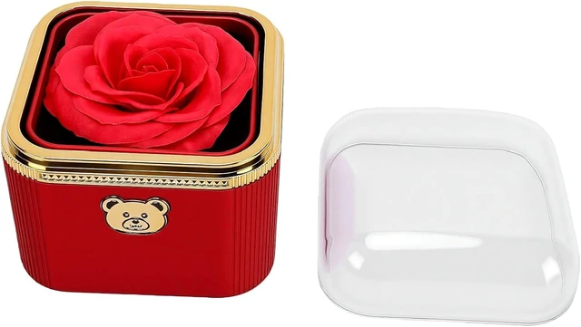 Alt view image 3 of 7 - LICAEVEY Artificial Rose Jewelry Box with Automatic Flip Surprise