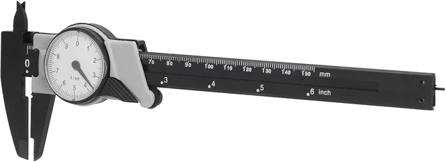 Alt view image 2 of 7 - LICAEVEY Dial Vernier Caliper 0.1mm ABS, High Anti Lens, 4-Way Measurement Tool for Lab School Workshop, 0-150mm Metric Inch Dual Reading, Portable Gauge