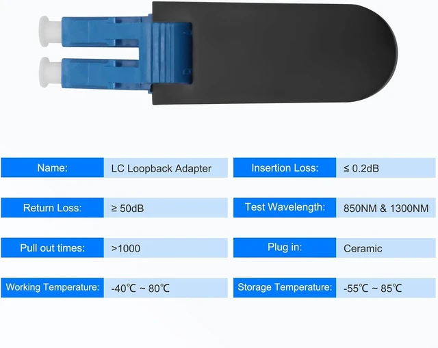 Alt view image 4 of 7 - XMSJSIY LC/UPC Fiber Tester Loopback Plug Duplex Singlemode LC9/125 Tester