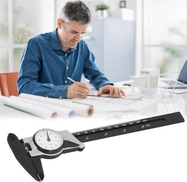 Alt view image 7 of 7 - LICAEVEY Dial Vernier Caliper 0.1mm ABS, High Anti Lens, 4-Way Measurement Tool for Lab School Workshop, 0-150mm Metric Inch Dual Reading, Portable Gauge