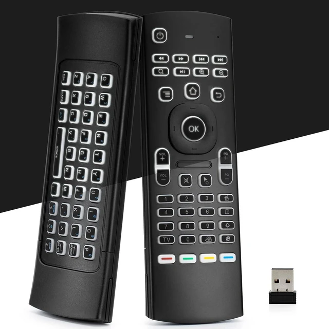 Main image of Backlit MX3 Air Mouse Remote Fly Mouse with Mini Keyboard & IR Learning