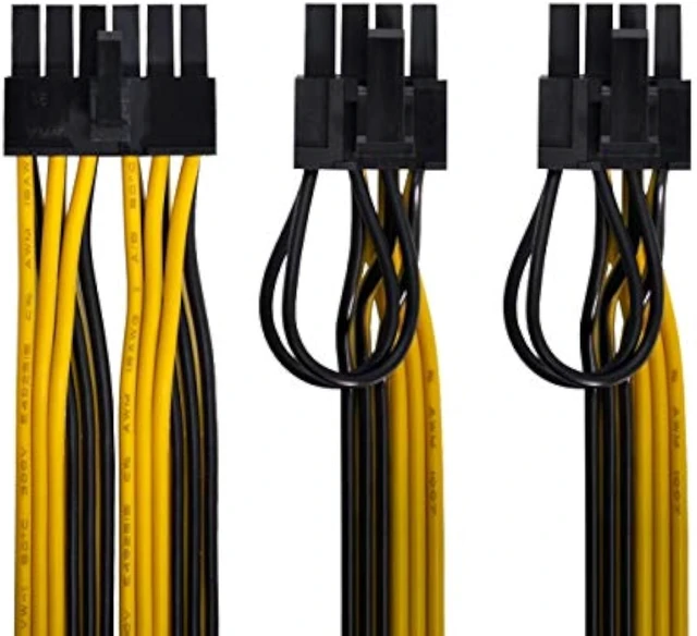 Alt view image 4 of 7 - cablecc 12Pin to ATX Dual 8Pin & 6Pin Splitter GPU Graphics Card Modular Power Supply Cable for 3080 3090 AX850 AX750 AX650