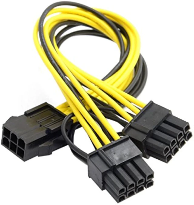 Alt view image 7 of 7 - cablecc 12Pin to ATX Dual 8Pin & 6Pin Splitter GPU Graphics Card Modular Power Supply Cable for 3080 3090 AX850 AX750 AX650
