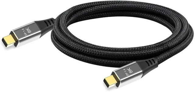 Alt view image 4 of 7 - cablecc Mini DisplayPort 1.4 8K 60hz Cable Ultra-HD UHD 4K 144hz Mini DP to MiniDP Cable 7680 * 4320 for Video PC Laptop TV
