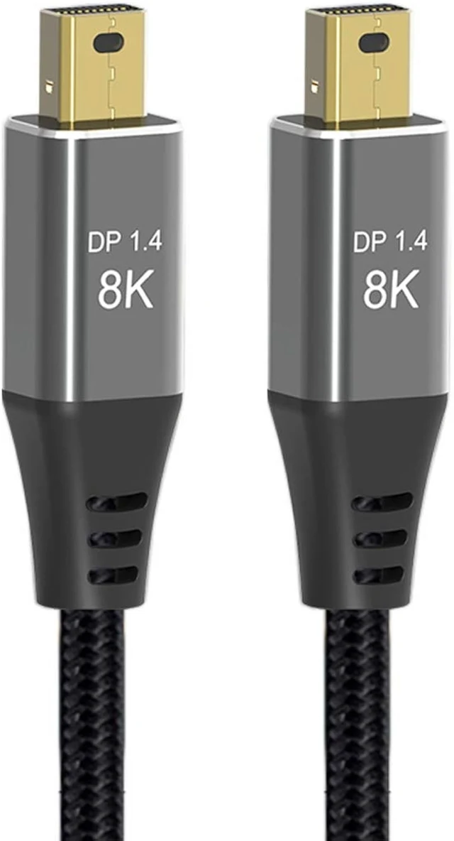 Alt view image 6 of 7 - cablecc Mini DisplayPort 1.4 8K 60hz Cable Ultra-HD UHD 4K 144hz Mini DP to MiniDP Cable 7680 * 4320 for Video PC Laptop TV