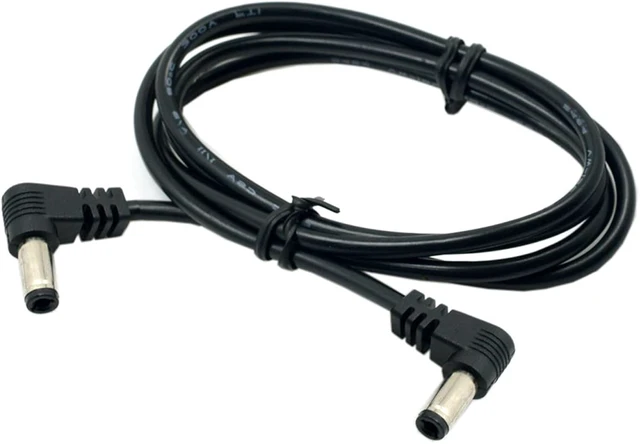 Alt view image 3 of 7 - chenyang DC Power 5.5 x 2.1mm / 2.5mm Male to 5.5 2.1/2.5mm Male Plug Cable Right Angled 90 Degree 24AWG 60cm