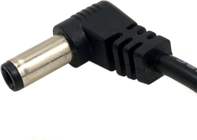 Alt view image 7 of 7 - chenyang DC Power 5.5 x 2.1mm / 2.5mm Male to 5.5 2.1/2.5mm Male Plug Cable Right Angled 90 Degree 24AWG 60cm